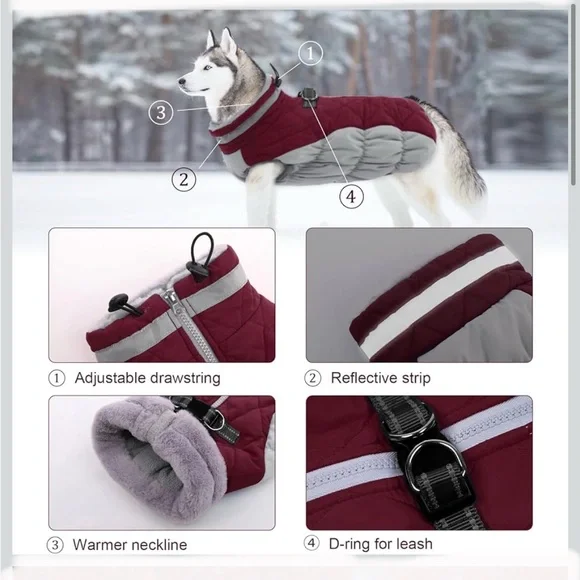 Warm Dog Winter Coat, size Medium, NWOT. - Picture 8 of 10